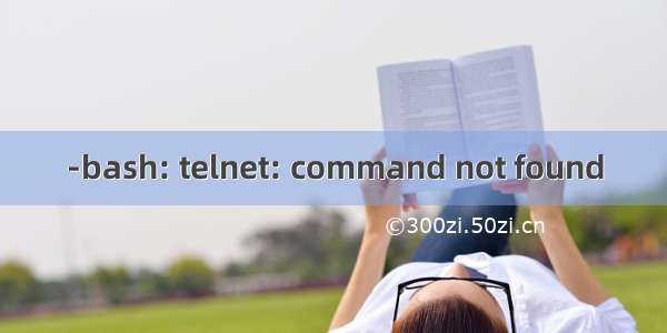 -bash: telnet: command not found