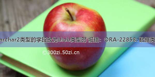 Oracle将某varchar2类型的字段改为blob类型时 报错：ORA-22858: 数据类型的变更无效