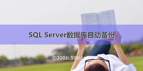 SQL Server数据库自动备份