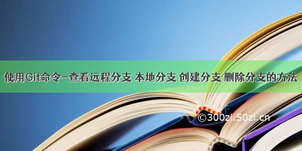 使用Git命令-查看远程分支 本地分支 创建分支 删除分支的方法