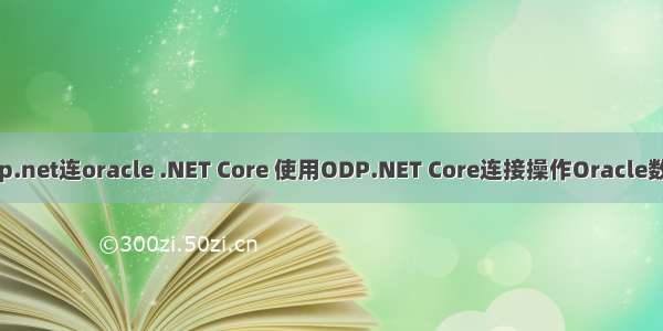 c odp.net连oracle .NET Core 使用ODP.NET Core连接操作Oracle数据库