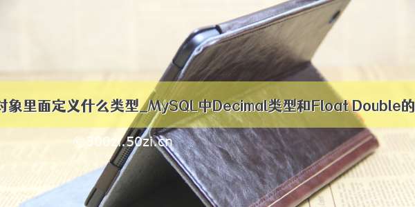 decimal类型对象里面定义什么类型_MySQL中Decimal类型和Float Double的区别(详解)