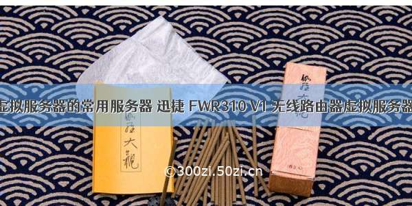 迅捷虚拟服务器的常用服务器 迅捷 FWR310 V1 无线路由器虚拟服务器设置