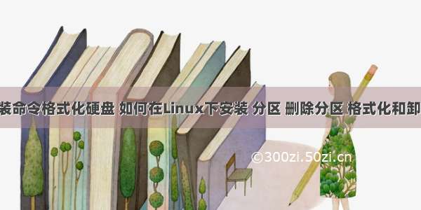linux安装命令格式化硬盘 如何在Linux下安装 分区 删除分区 格式化和卸载硬盘...