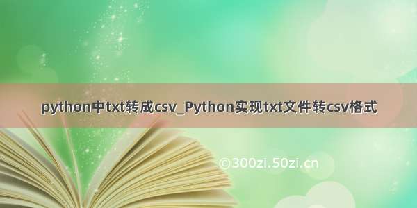 python中txt转成csv_Python实现txt文件转csv格式