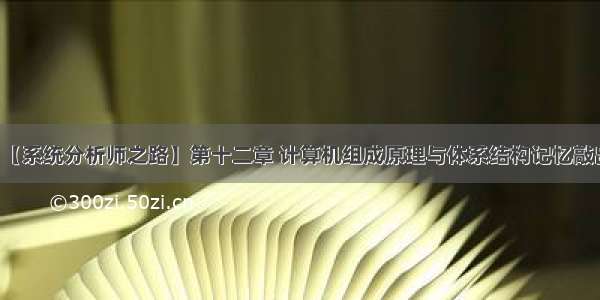 【系统分析师之路】第十二章 计算机组成原理与体系结构记忆敲出