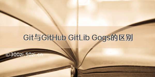 Git与GitHub GitLib Gogs的区别