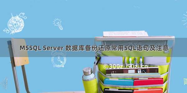 MSSQL Server 数据库备份还原常用SQL语句及注意