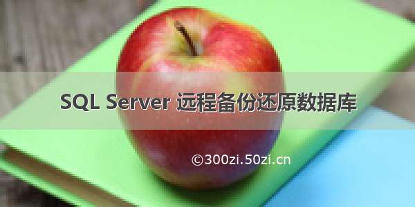 SQL Server 远程备份还原数据库