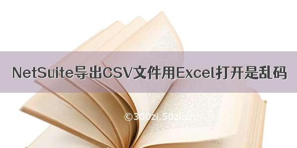 NetSuite导出CSV文件用Excel打开是乱码