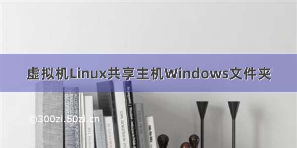 虚拟机Linux共享主机Windows文件夹