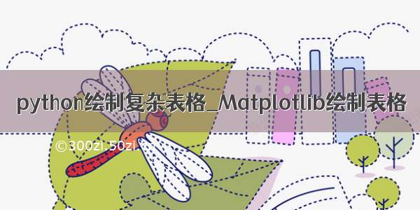 python绘制复杂表格_Matplotlib绘制表格