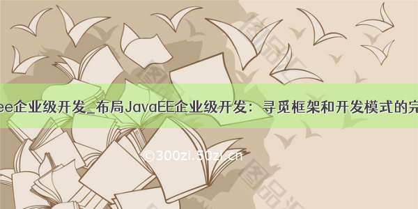 布局java ee企业级开发_布局JavaEE企业级开发：寻觅框架和开发模式的完美整合...