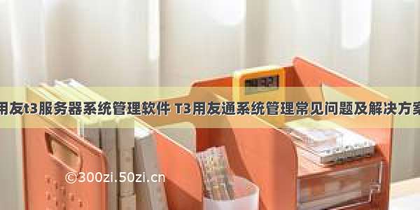 用友t3服务器系统管理软件 T3用友通系统管理常见问题及解决方案