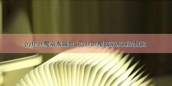 python爬京东联盟_Python爬取京东商品数据