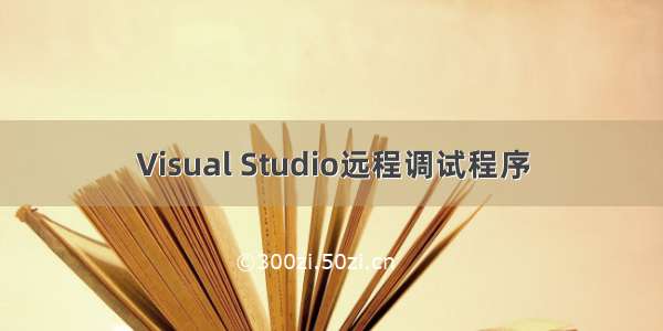 Visual Studio远程调试程序