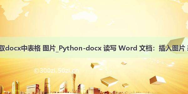 python读取docx中表格 图片_Python-docx 读写 Word 文档：插入图片 表格 设置表