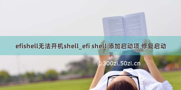 efishell无法开机shell_efi shell 添加启动项 修复启动