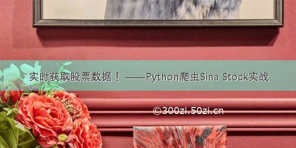 实时获取股票数据 ！——Python爬虫Sina Stock实战