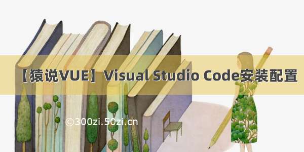 【猿说VUE】Visual Studio Code安装配置