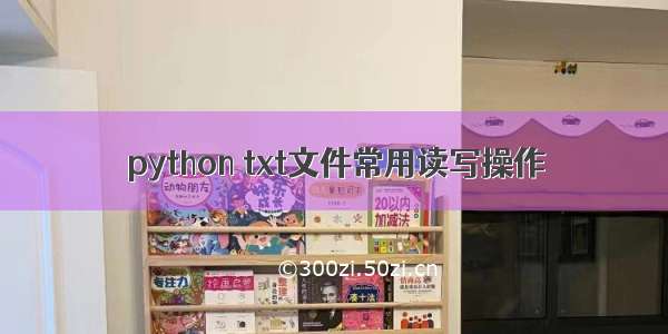 python txt文件常用读写操作