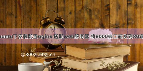 ubuntu下安装配置nginx 搭配web服务器 将8000端口转发到80端口