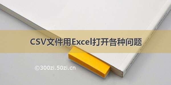 CSV文件用Excel打开各种问题