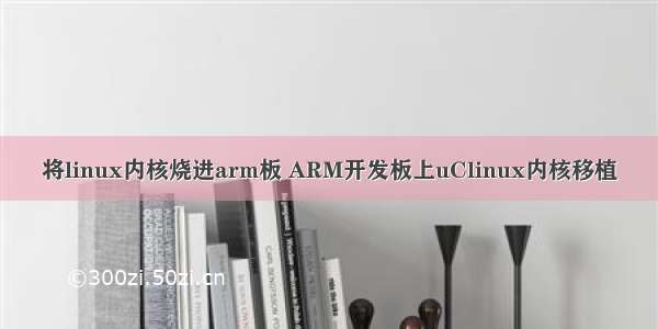 将linux内核烧进arm板 ARM开发板上uClinux内核移植