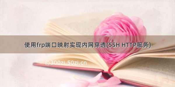 使用frp端口映射实现内网穿透(SSH HTTP服务)