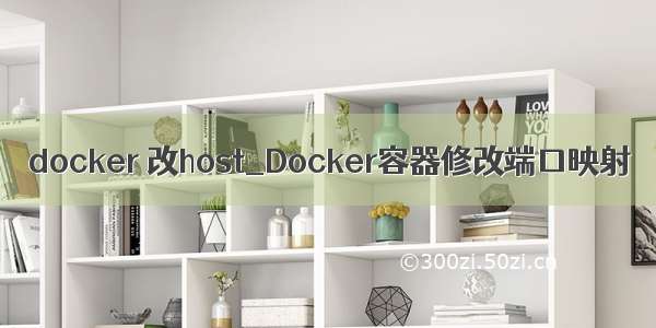 docker 改host_Docker容器修改端口映射