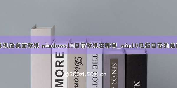 win10怎么将计算机放桌面壁纸 windows10自带壁纸在哪里_win10电脑自带的桌面壁纸保存在哪...