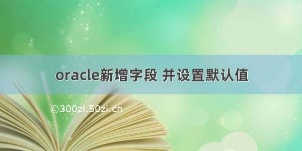 oracle新增字段 并设置默认值