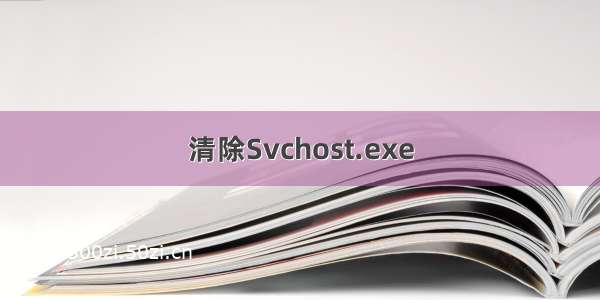 清除Svchost.exe