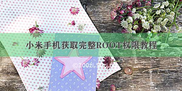 小米手机获取完整ROOT权限教程