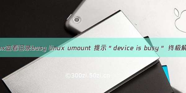 Linux查看目录busy linux umount 提示＂device is busy＂ 终极解决