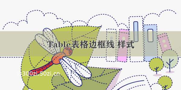 Table表格边框线 样式