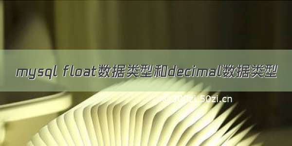 mysql float数据类型和decimal数据类型