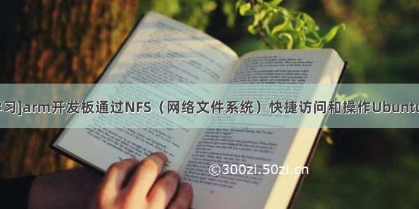 [嵌入式学习]arm开发板通过NFS（网络文件系统）快捷访问和操作Ubuntu文件系统