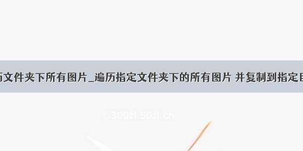 java遍历文件夹下所有图片_遍历指定文件夹下的所有图片 并复制到指定目录下...