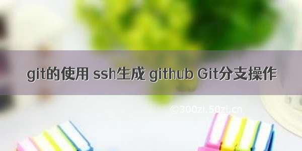 git的使用 ssh生成 github Git分支操作