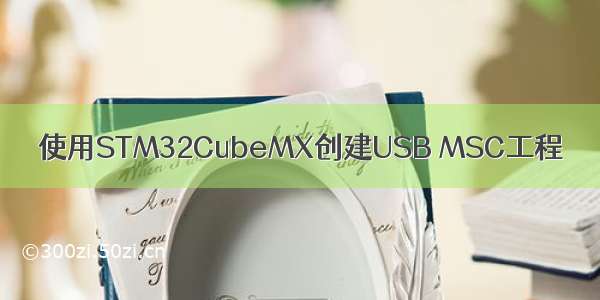 使用STM32CubeMX创建USB MSC工程