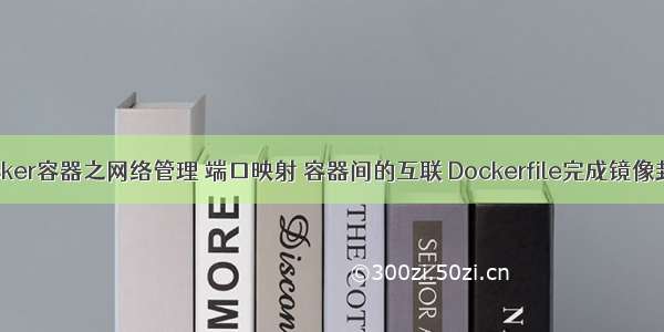 Docker容器之网络管理 端口映射 容器间的互联 Dockerfile完成镜像封装