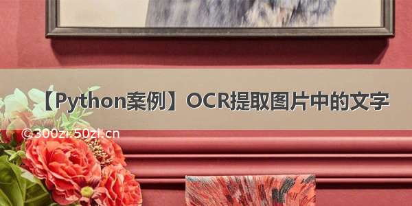 【Python案例】OCR提取图片中的文字