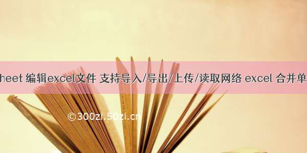 x-data-spreadsheet 编辑excel文件 支持导入/导出/上传/读取网络 excel 合并单元格（vue版本）