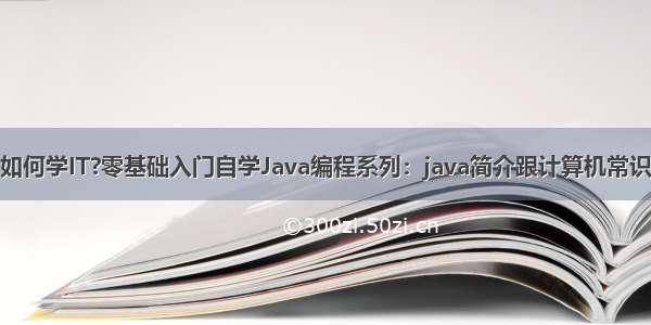 如何学IT?零基础入门自学Java编程系列：java简介跟计算机常识