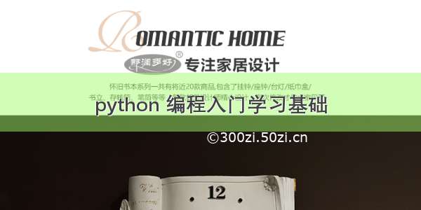 python 编程入门学习基础