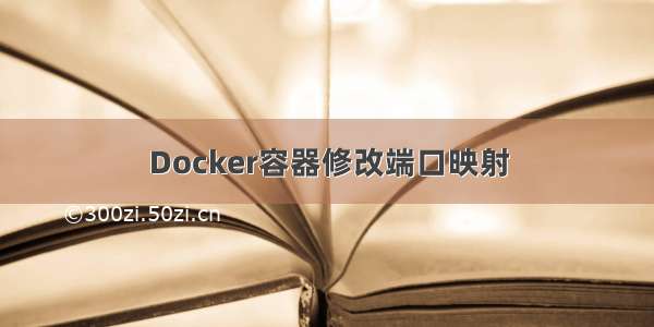 Docker容器修改端口映射