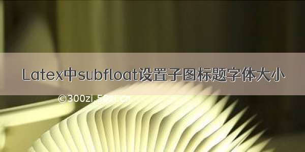 Latex中subfloat设置子图标题字体大小