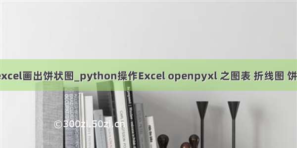 python读取excel画出饼状图_python操作Excel openpyxl 之图表 折线图 饼图 柱状图等...