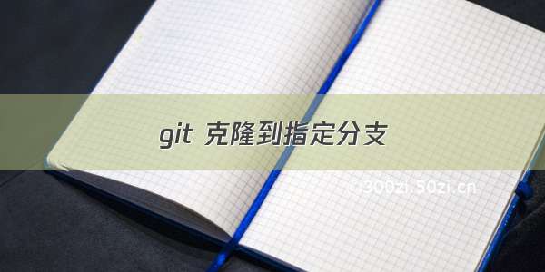 git 克隆到指定分支